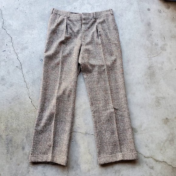 Polo Ralph Lauren Vintage Glenn Plaid Tweed Wool 2 Piece Mens Retro Suit 42R/34 - Picture 13 of 14